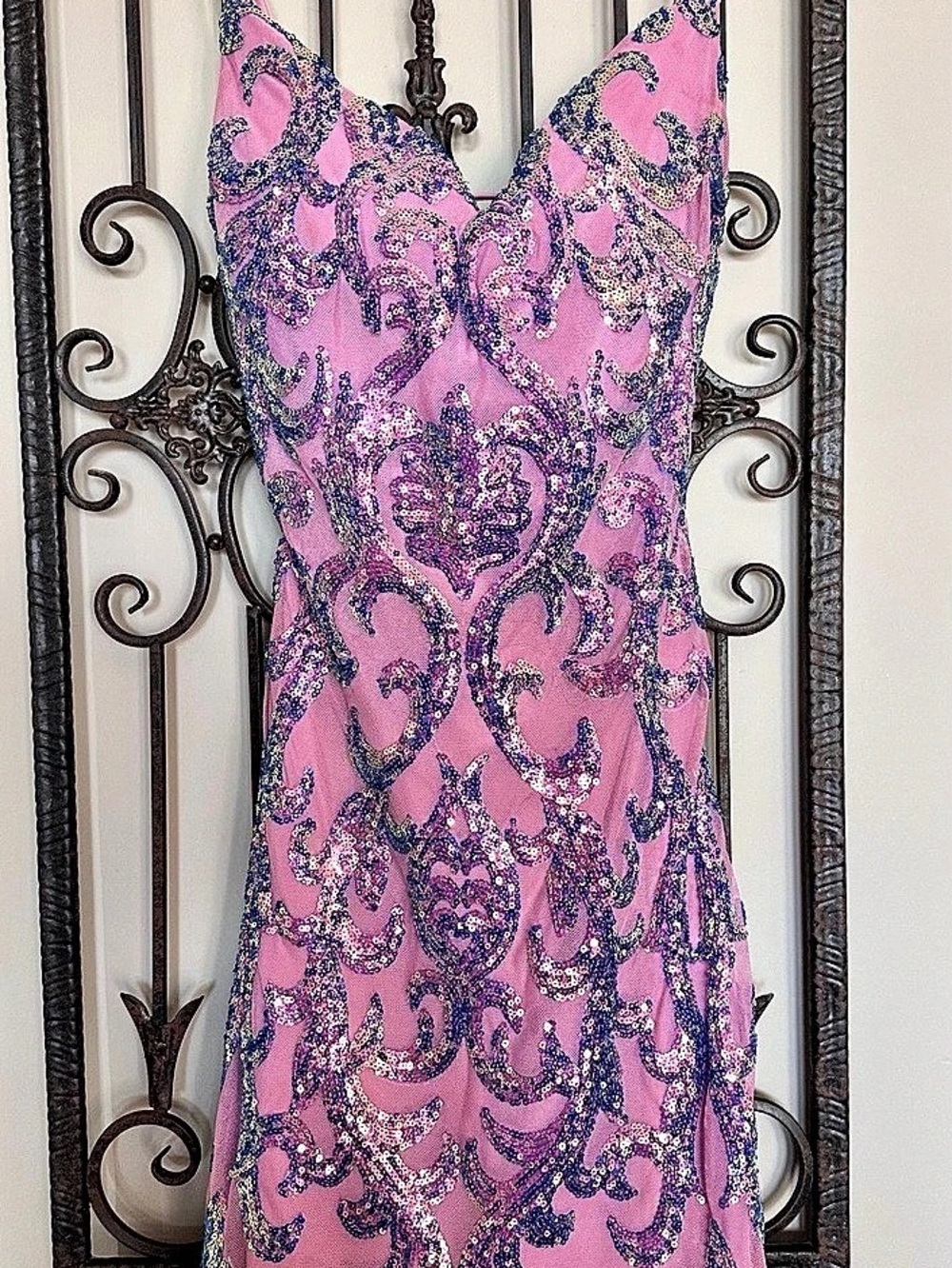 B.DARLIN Sequin Mini Dress in Pink & Blue Size 3/4 Prom Homecoming